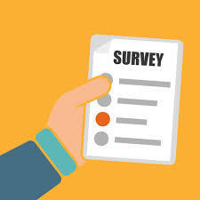 survey with orange background