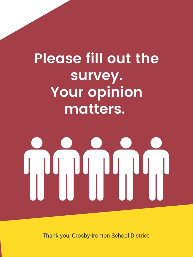 your opinion matters poster with outlines of people
