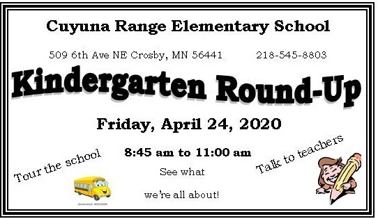 photo of kindergarten round up info