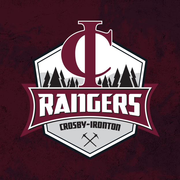 maroon background ranger logo