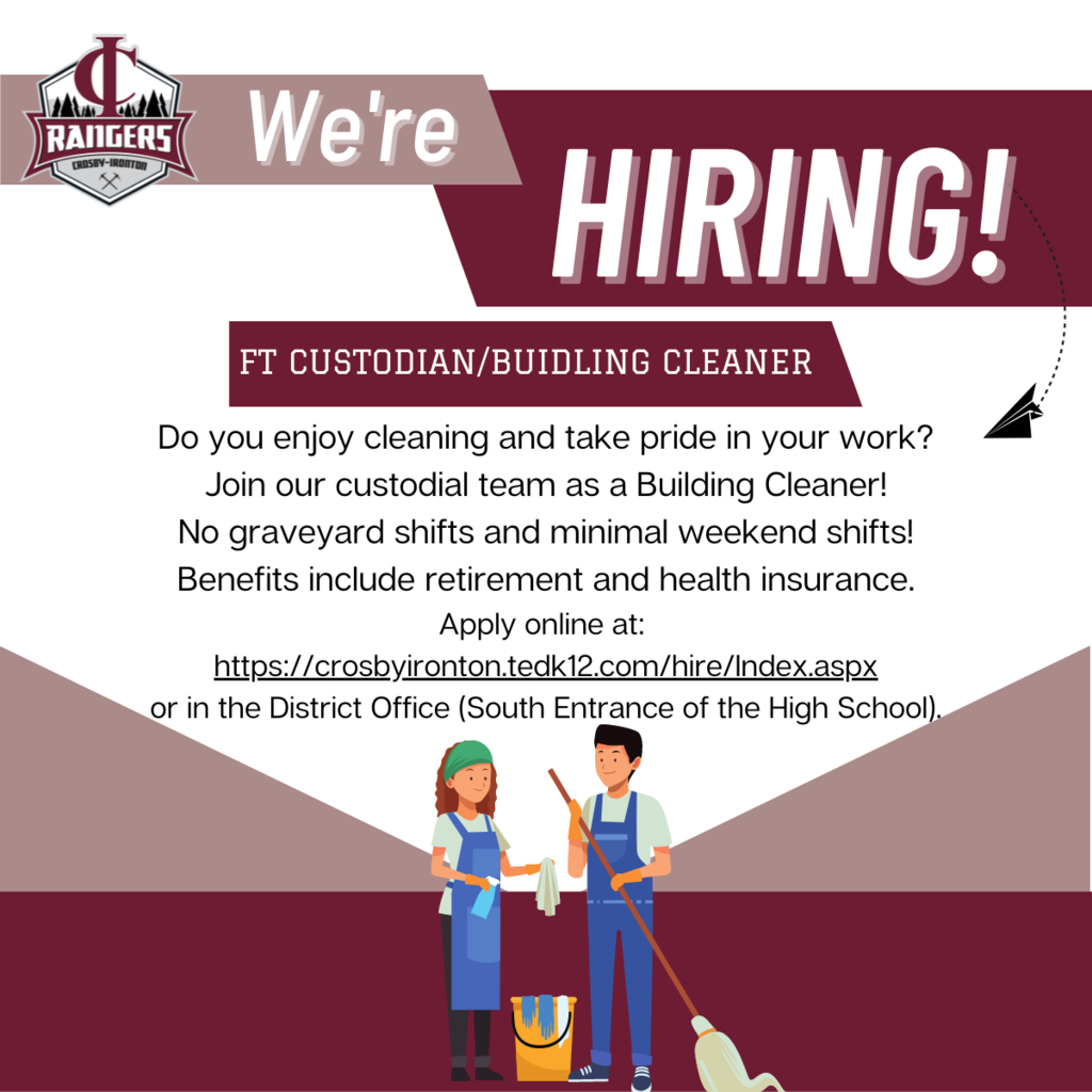 we're hiring building cleaners