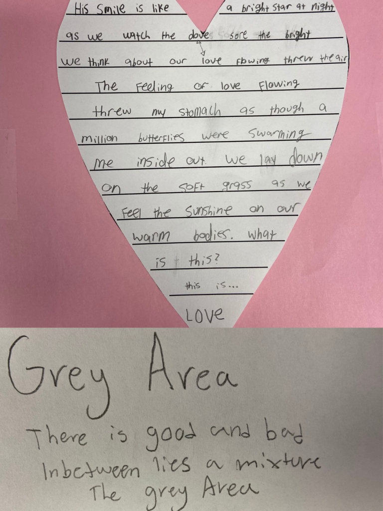 a heart and grey area