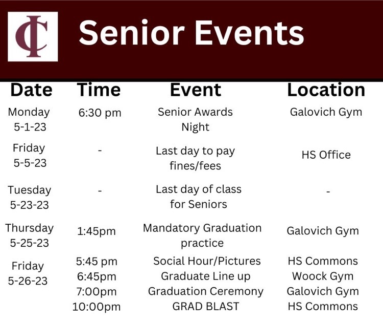 senior events