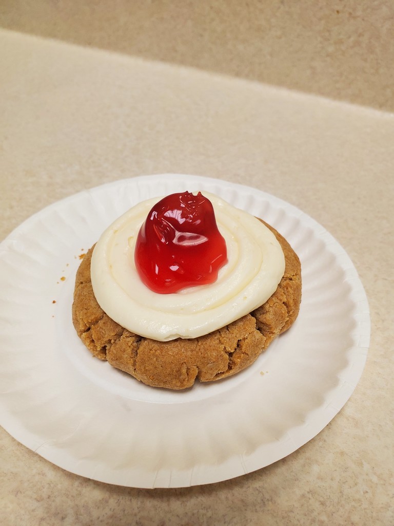 cookie with cherry on top