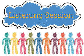 image from google with colorful drawings of people listening session
